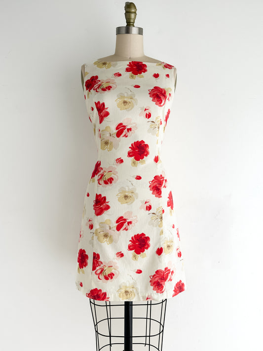 vintage floral mini dress (S/M)
