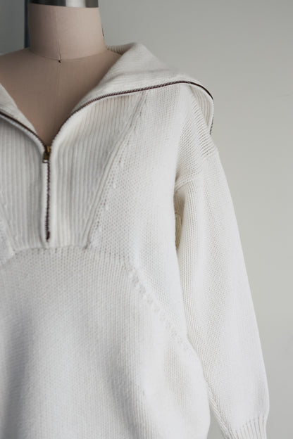 vintage white cotton sweater (M/L)