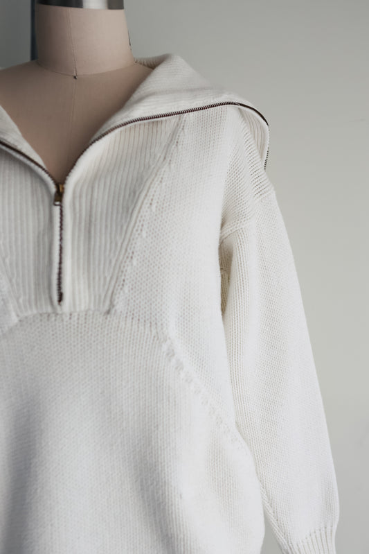 vintage white cotton sweater (M/L)