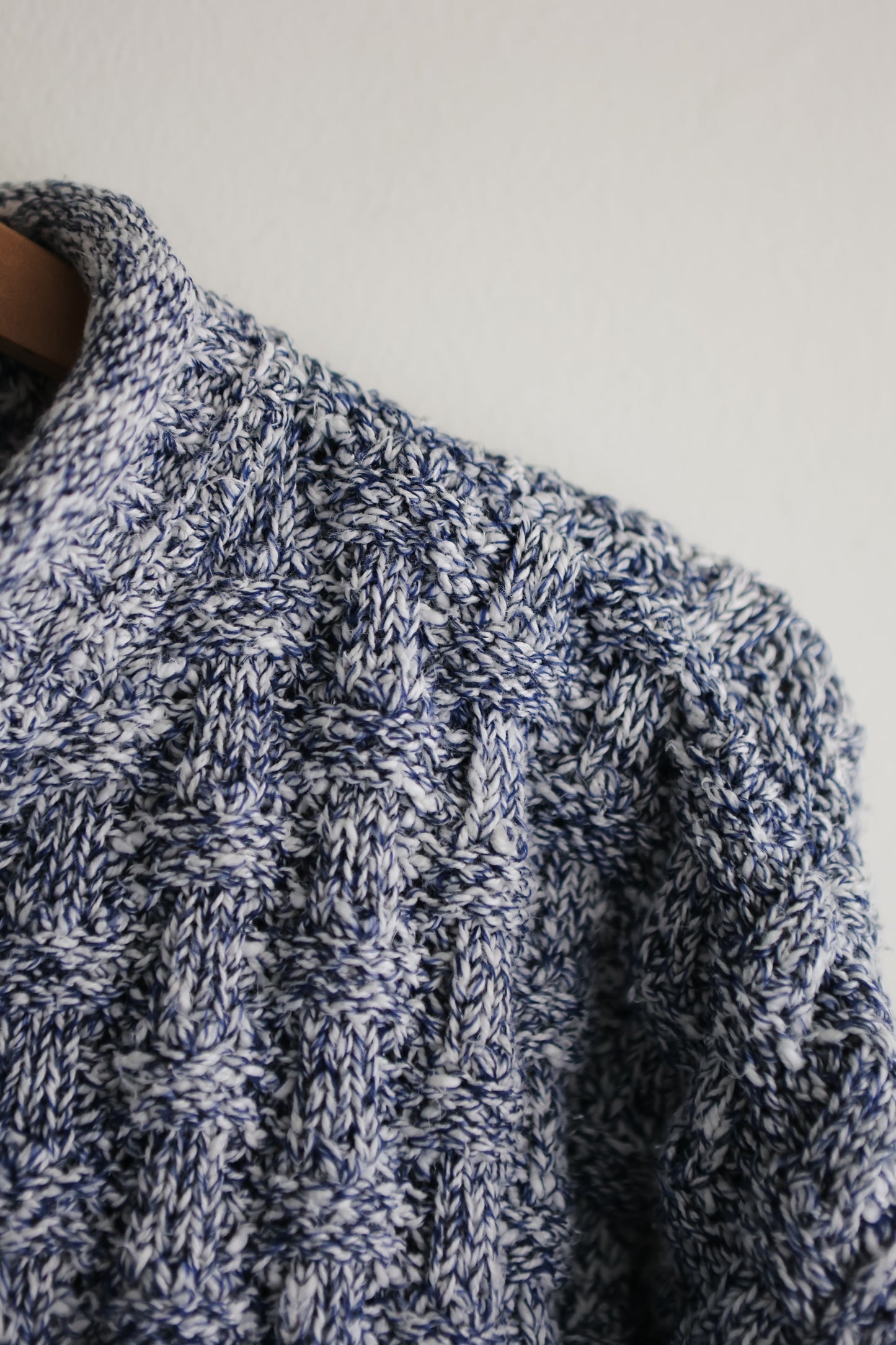 vintage marled basketweave sweater (L)
