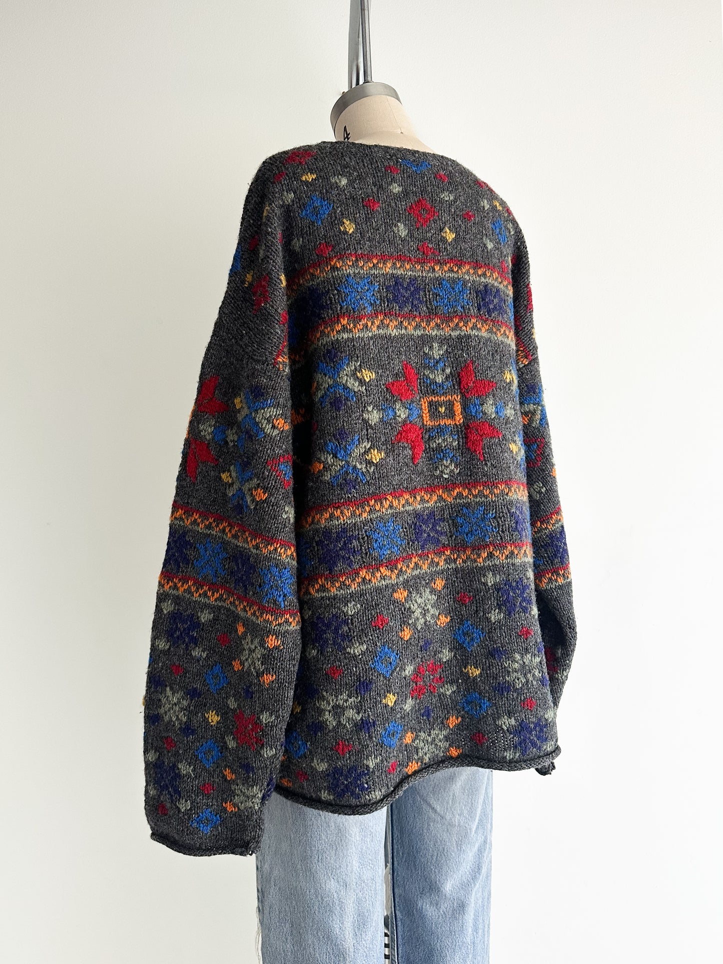 vintage J Crew winter wool sweater (L)