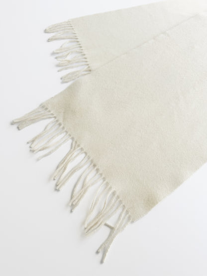 vintage cream wool scarf