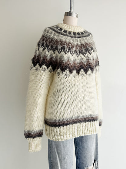 vintage fair isle sweater (L)