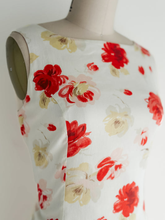 vintage floral mini dress (S/M)