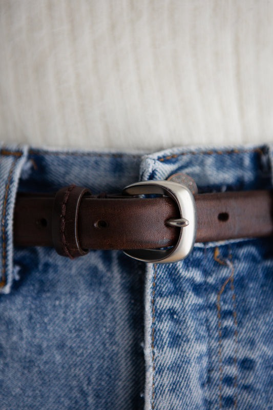vintage brown leather belt