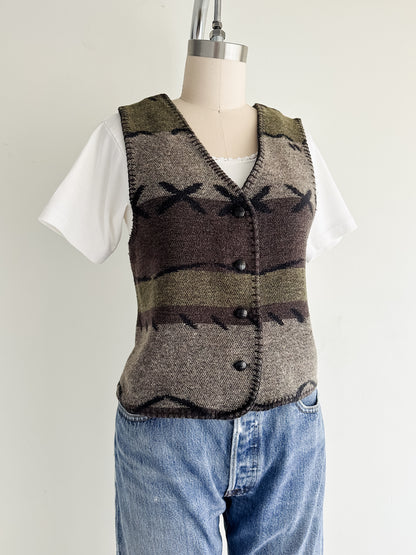 vintage Taos cotton blanket vest (S/M)