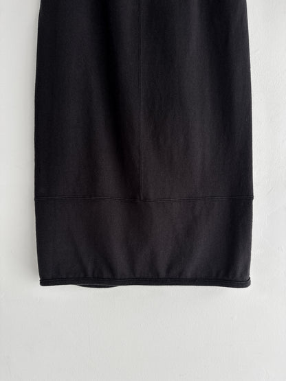 vintage black jersey knit skirt (S)