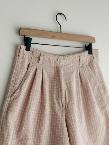 vintage petal pink cotton shorts (M)