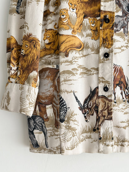 vintage safari cotton chore coat (M/L)