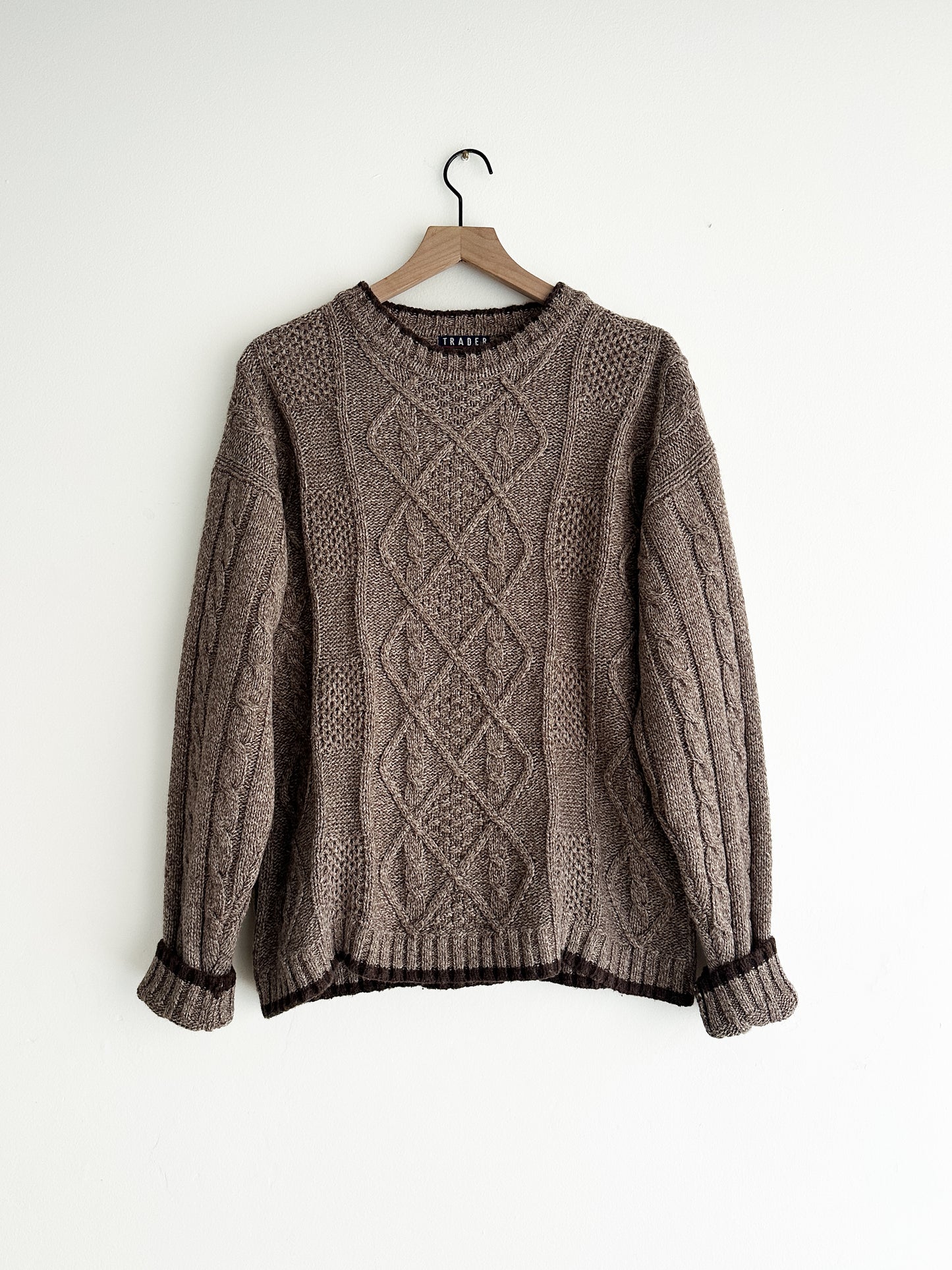 vintage chunky wool fisherman sweater (M/L)