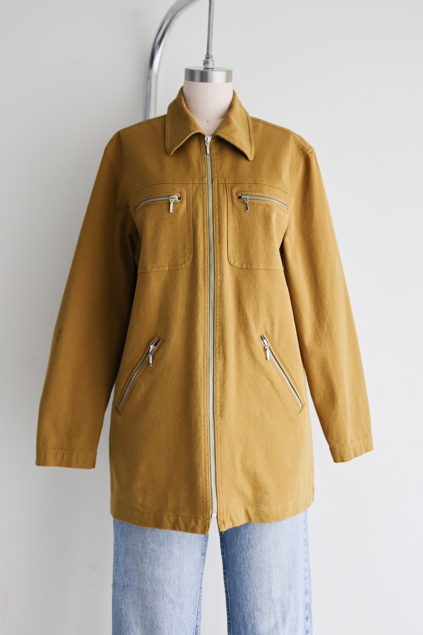 vintage olive cotton jacket (S/M)