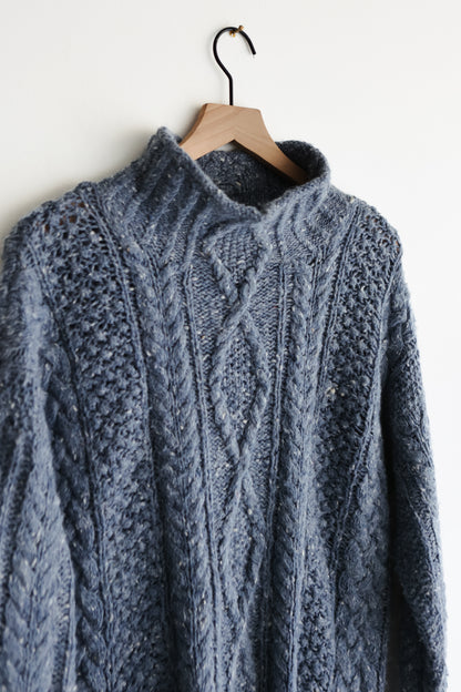 vintage celestite cable knit sweater (M)