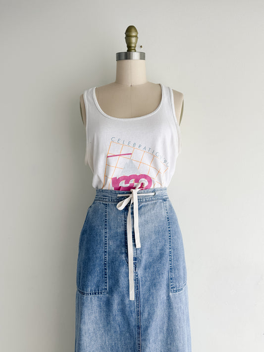 vintage 1990 screenprint tank (M)