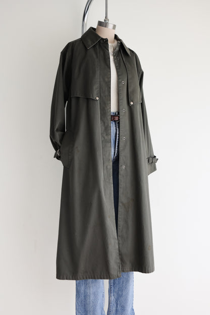 vintage canvas trench coat (M)