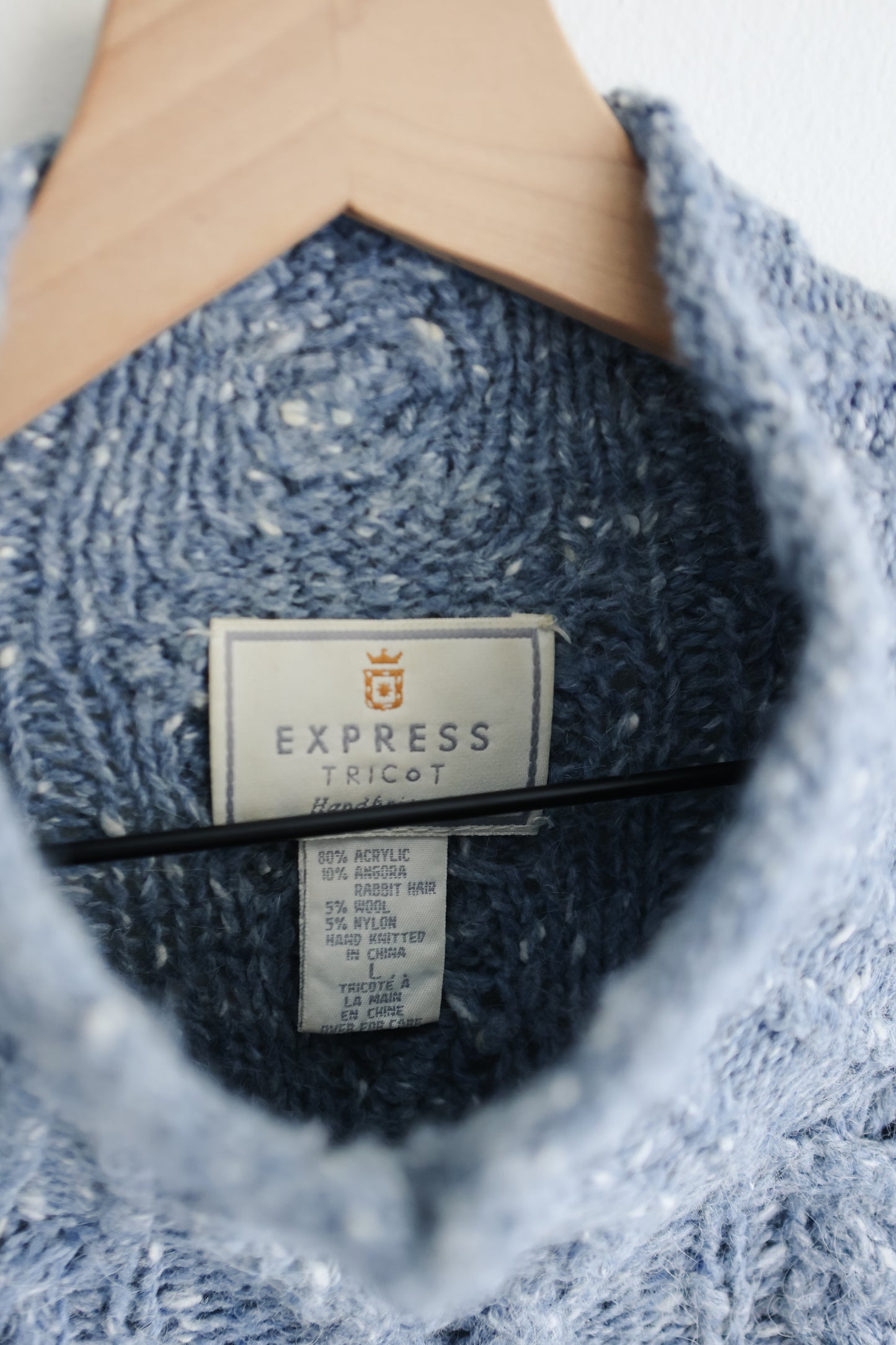 vintage celestite cable knit sweater (M)