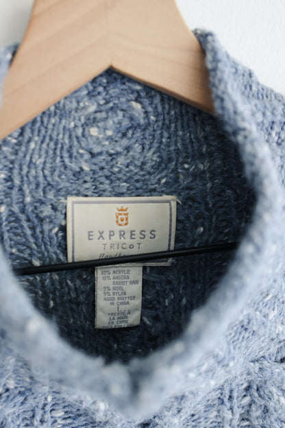 vintage celestite cable knit sweater (M)