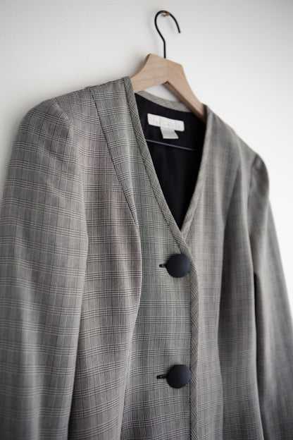 vintage plaid coat dress (S)