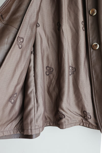 vintage soft leather coat (M)