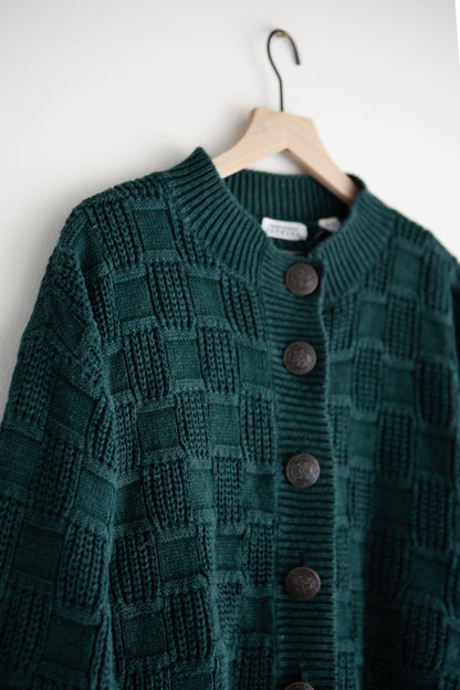 vintage forest green cardigan (S/M)