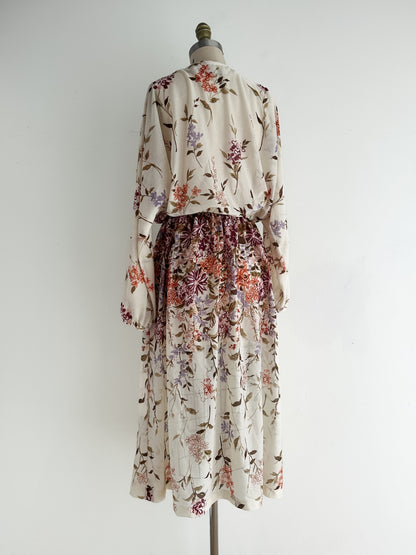 vintage sheer wrap dress (M)
