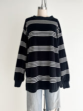 Load image into Gallery viewer, vintage striped velour sweatshirt (L)
