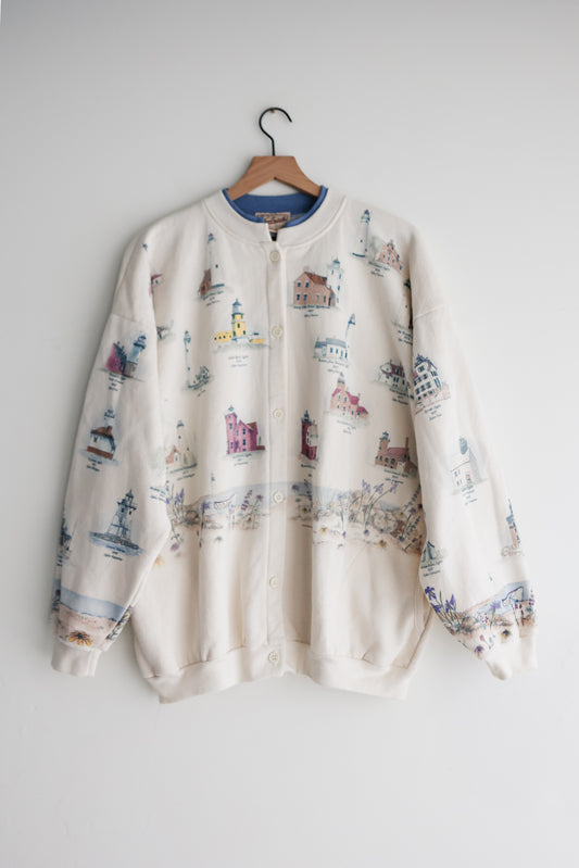 vintage lighthouse sweatshirt (L)
