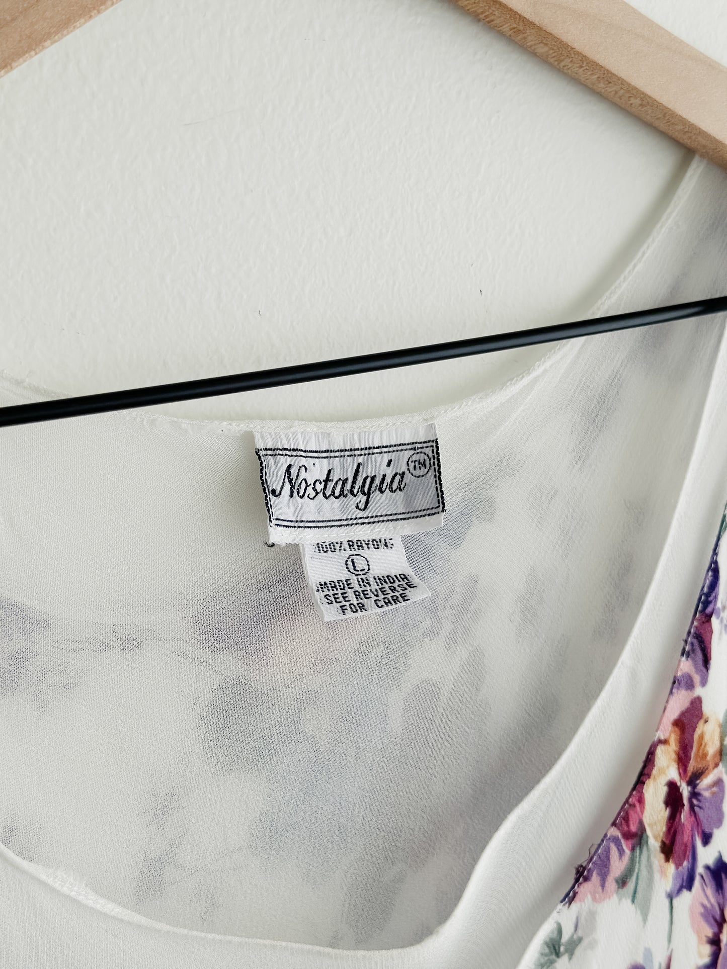 vintage layered gauze slip dress (S)