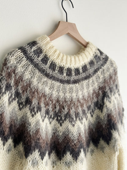 vintage fair isle sweater (L)