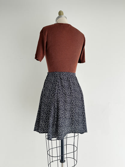 vintage floucey mini skirt (M)