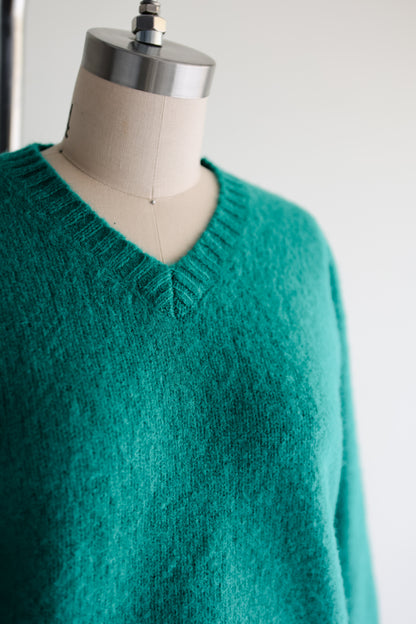 vintage emerald wool J Crew sweater (M)