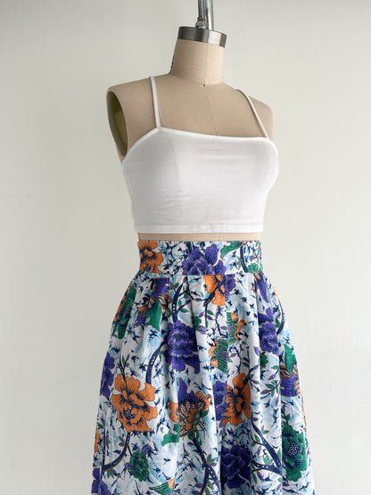 vintage cotton floral culottes (S/M)