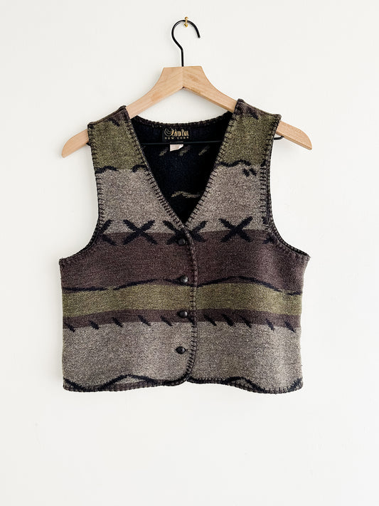 vintage Taos cotton blanket vest (S/M)