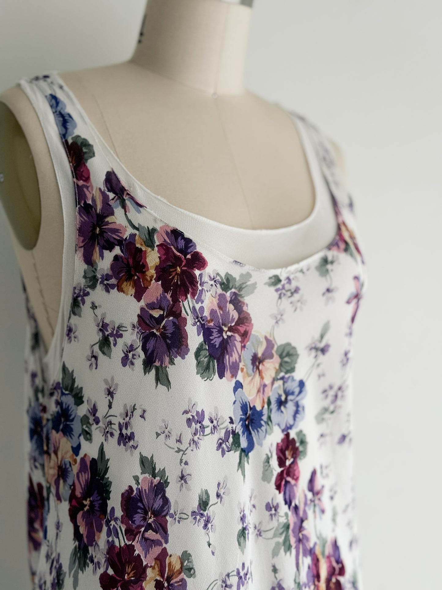 vintage layered gauze slip dress (S)