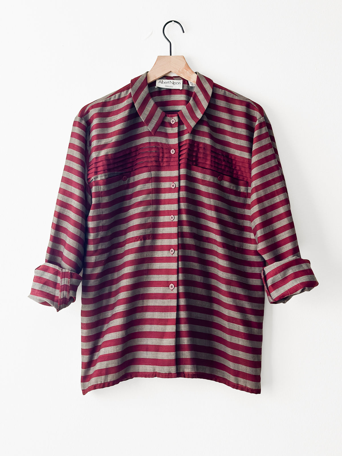vintage Albert Nipon stripe shirt (M)