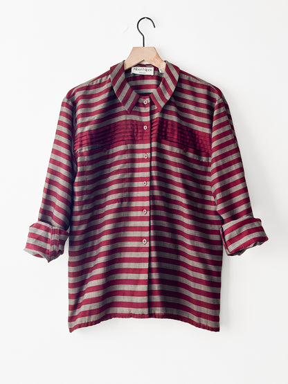 vintage Albert Nipon stripe shirt (M)