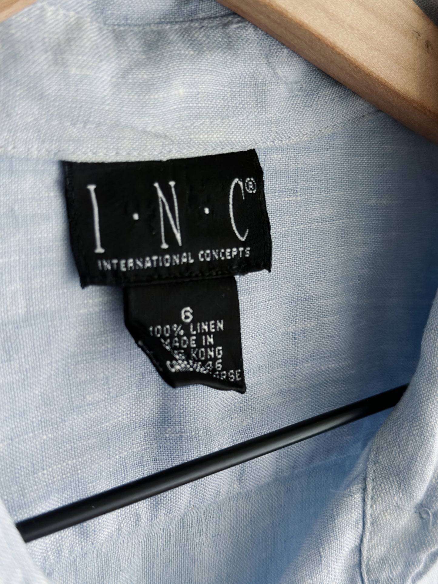 vintage sky linen shirt (S)