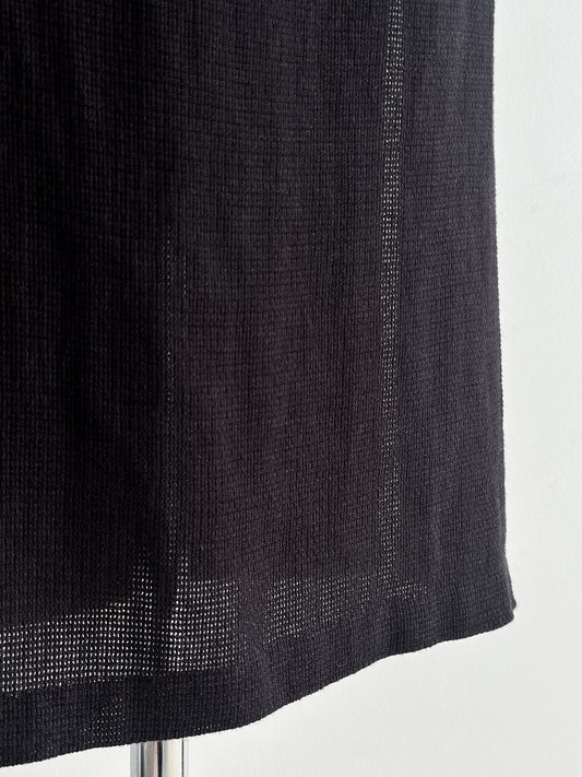 vintage linen mesh knit skirt (M)