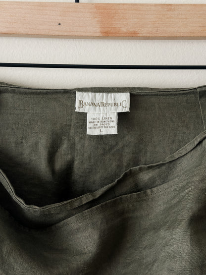 vintage Banana Republic Safari days linen skirt (M)