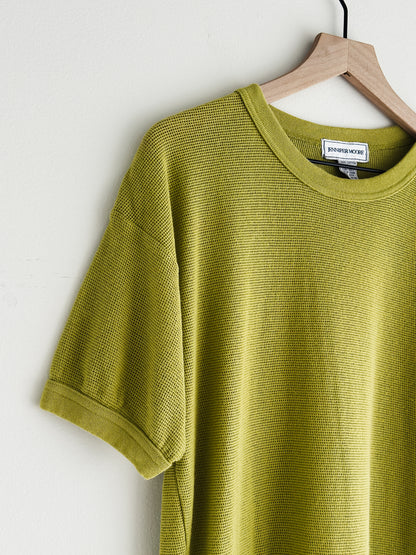 vintage chartreuse mesh cotton tee (M/L)