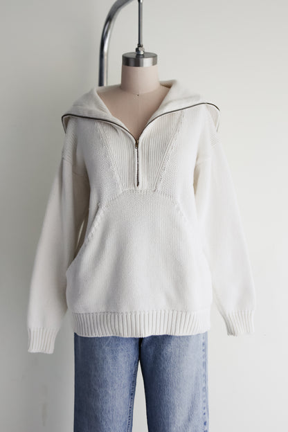 vintage white cotton sweater (M/L)
