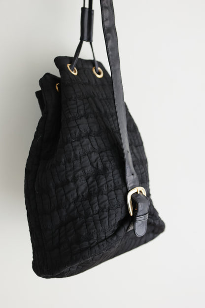 vintage quilted backpack shoulder bag