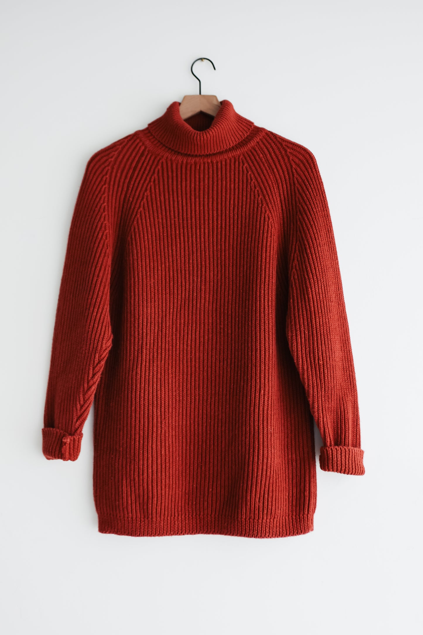 vintage rust cotton sweater (M)