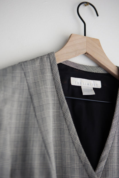 vintage plaid coat dress (S)