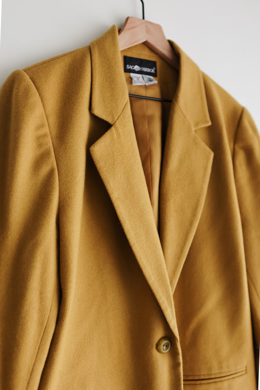 vintage mustard wool blazer (M)