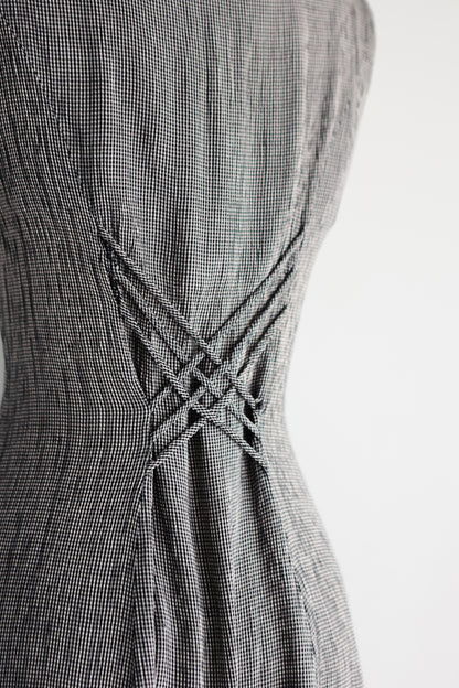 vintage button front sundress (M)