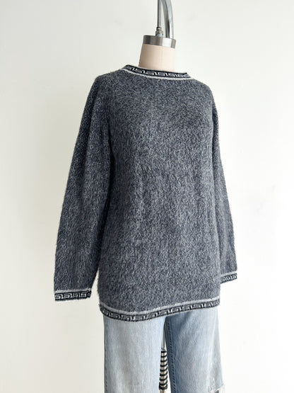 vintage grey alpaca sweater (M)