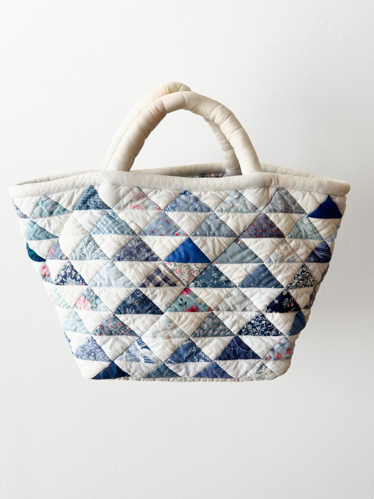 vintage patchwork quilted cotton bag
