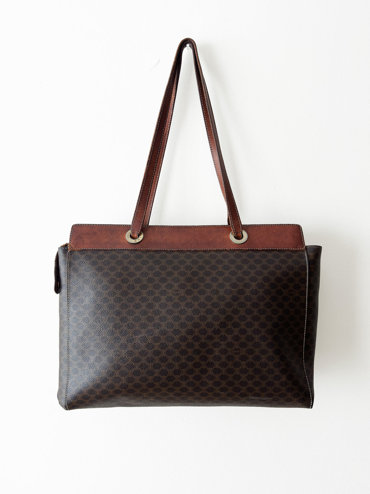 vintage late 1980s Celine Macadam Tote Large