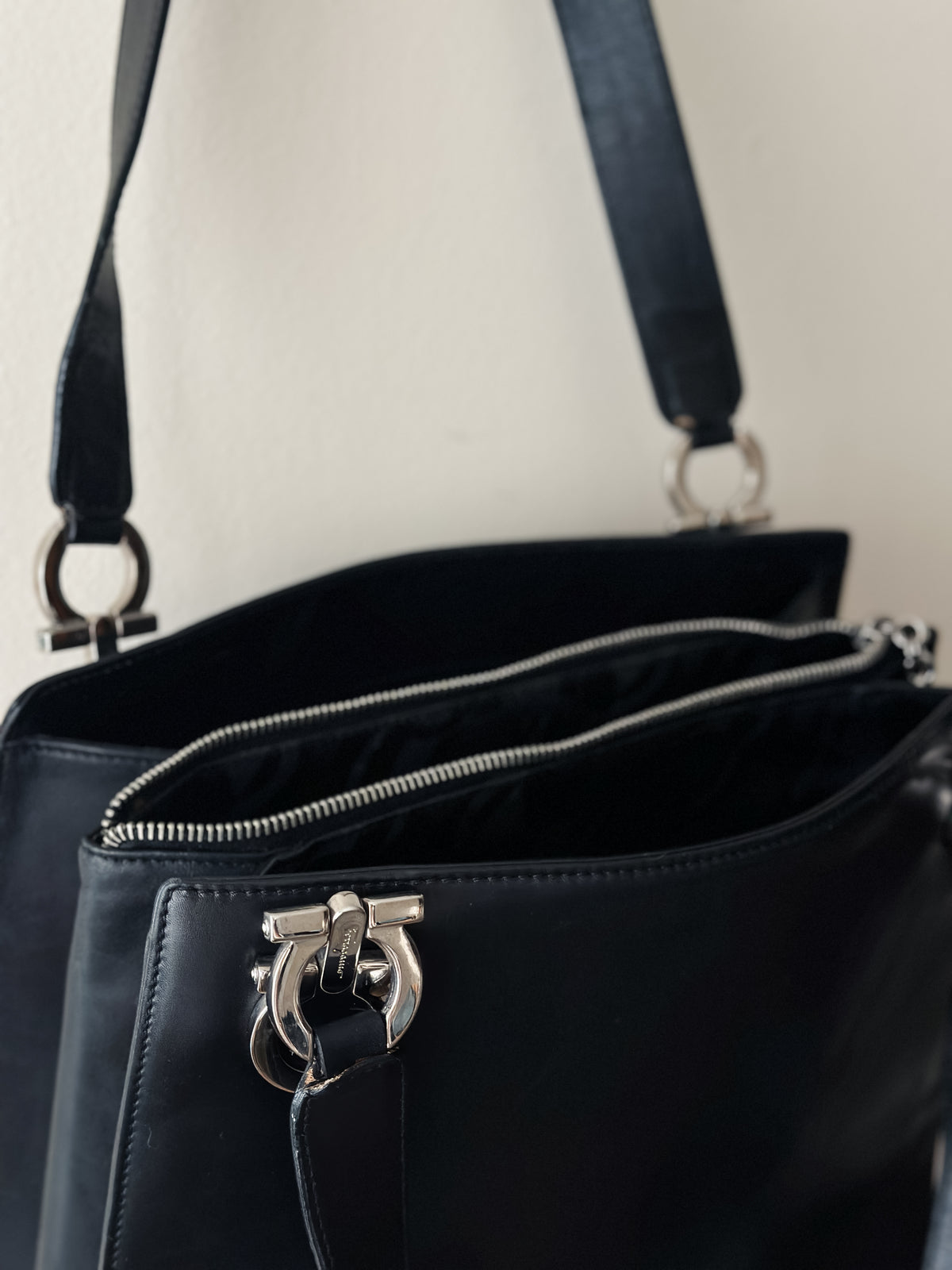 Vintage Salvatore Ferragamo Gancini Shoulder Bag