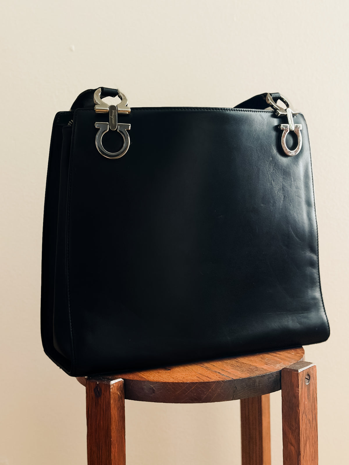 Vintage Salvatore Ferragamo Gancini Shoulder Bag
